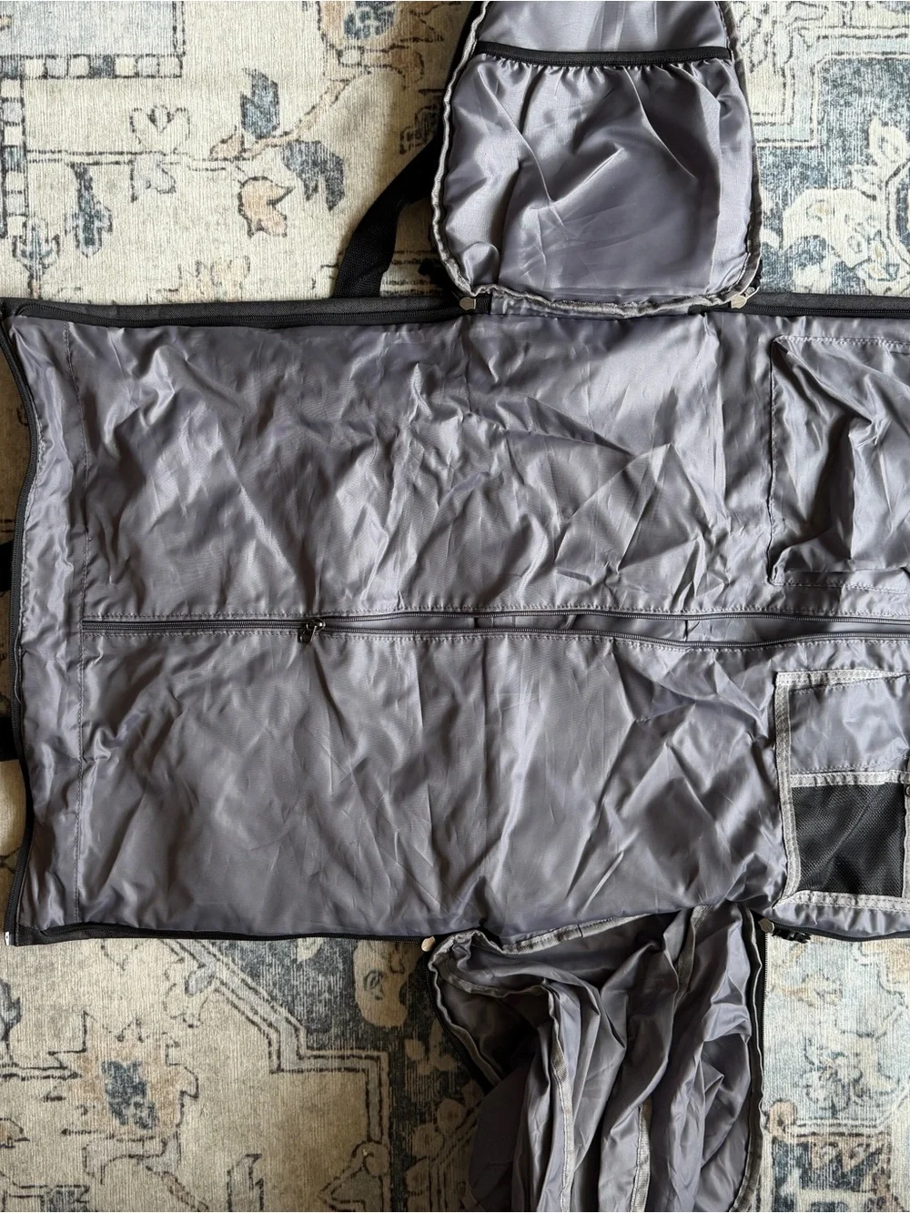N/A gray duffel